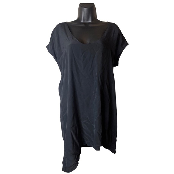 Wink Black Open Back Cut Out Flowy Asymmetrical Mini Dress - Picture 1 of 8